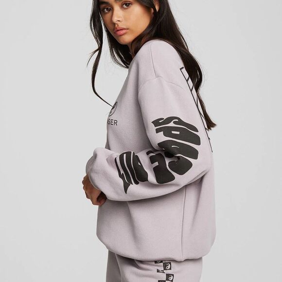 NWT Chaser women's centric oversized fit sweatshirt size small in grey‎ - Picture 4 of 14